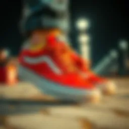 Stylish Vans Walker shoes showcasing their vibrant design