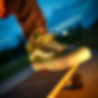 Vans Walker shoes in action on a skateboard, demonstrating functionality