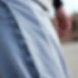 Close-up view of the Volcom Klocker Tight Pant showcasing its unique fabric texture