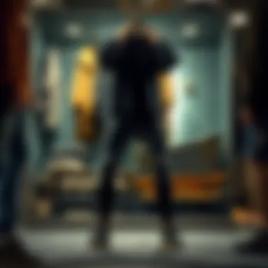 Stylish display of the Volcom Klocker Tight Pant in a skateboarder’s wardrobe