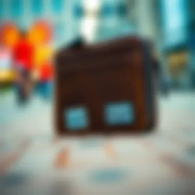 Close-up of a Herschel wallet highlighting the craftsmanship